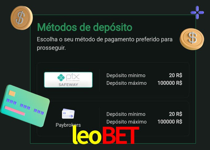 O cassino leobet oferece uma grande variedade de métodos de pagamento